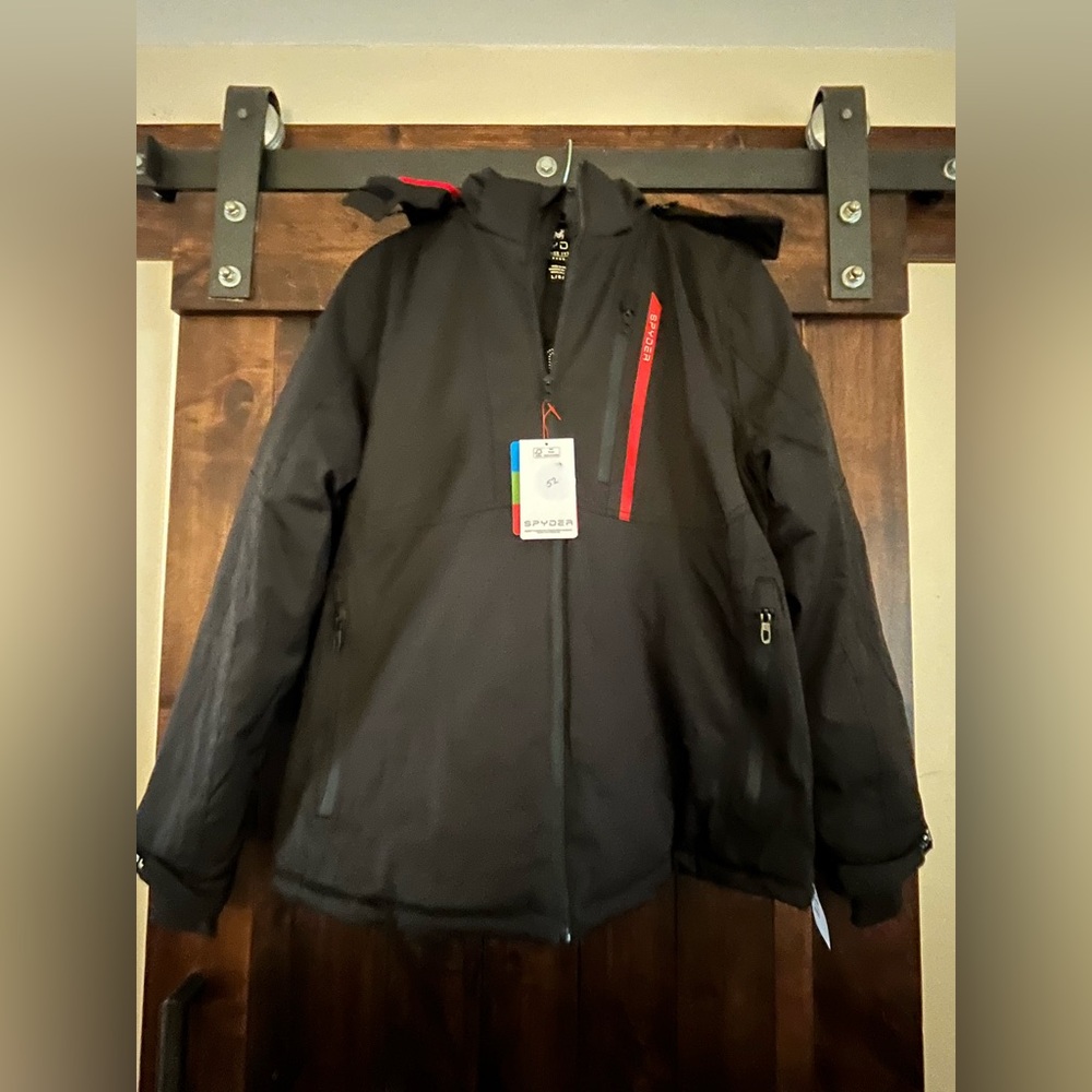 Spyder Black and Red Outdoor Jacket